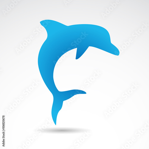 Dolphin vector icon.