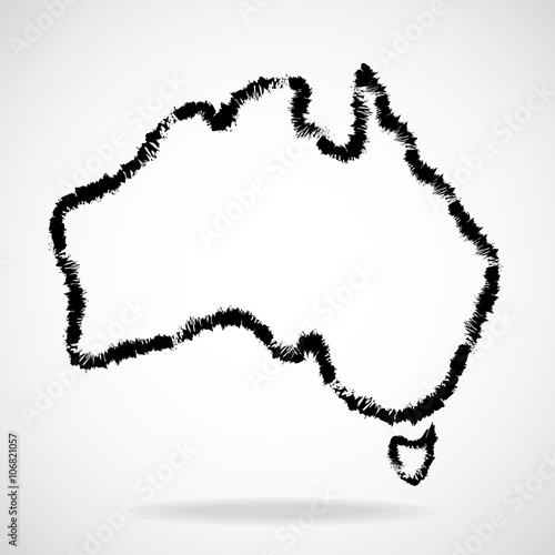 Vector map of Australia