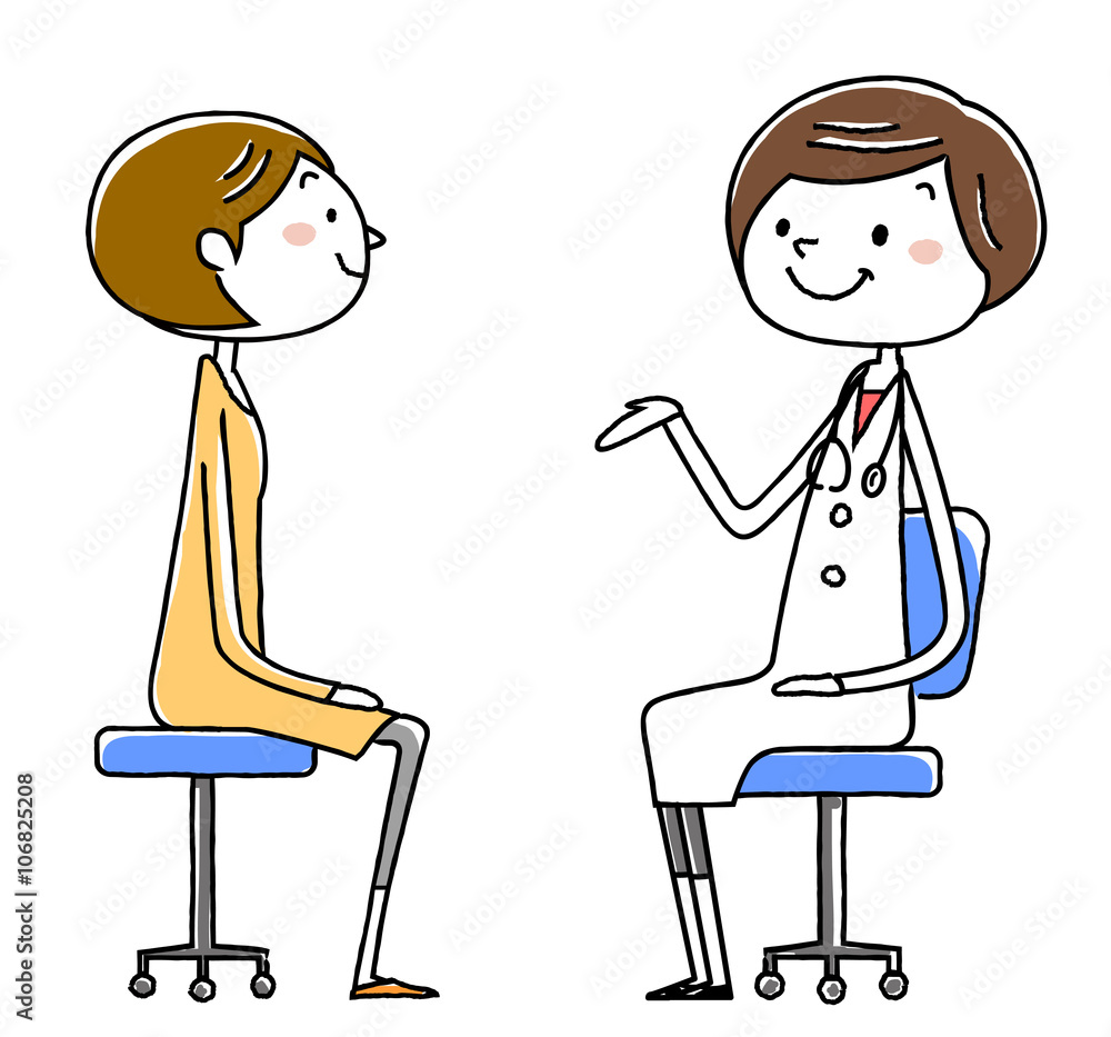 イラスト素材 女医と患者若い女性stock Vector Adobe Stock