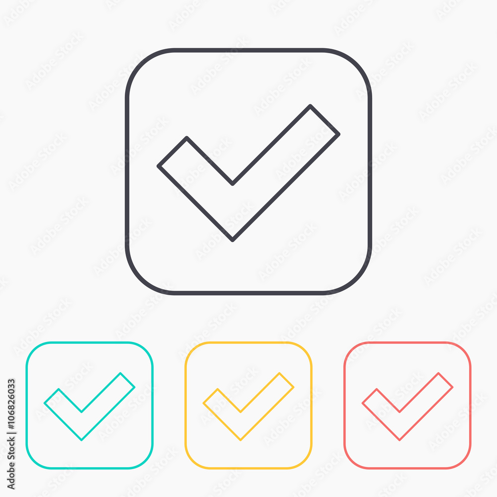 color icon set of check color icon set of check