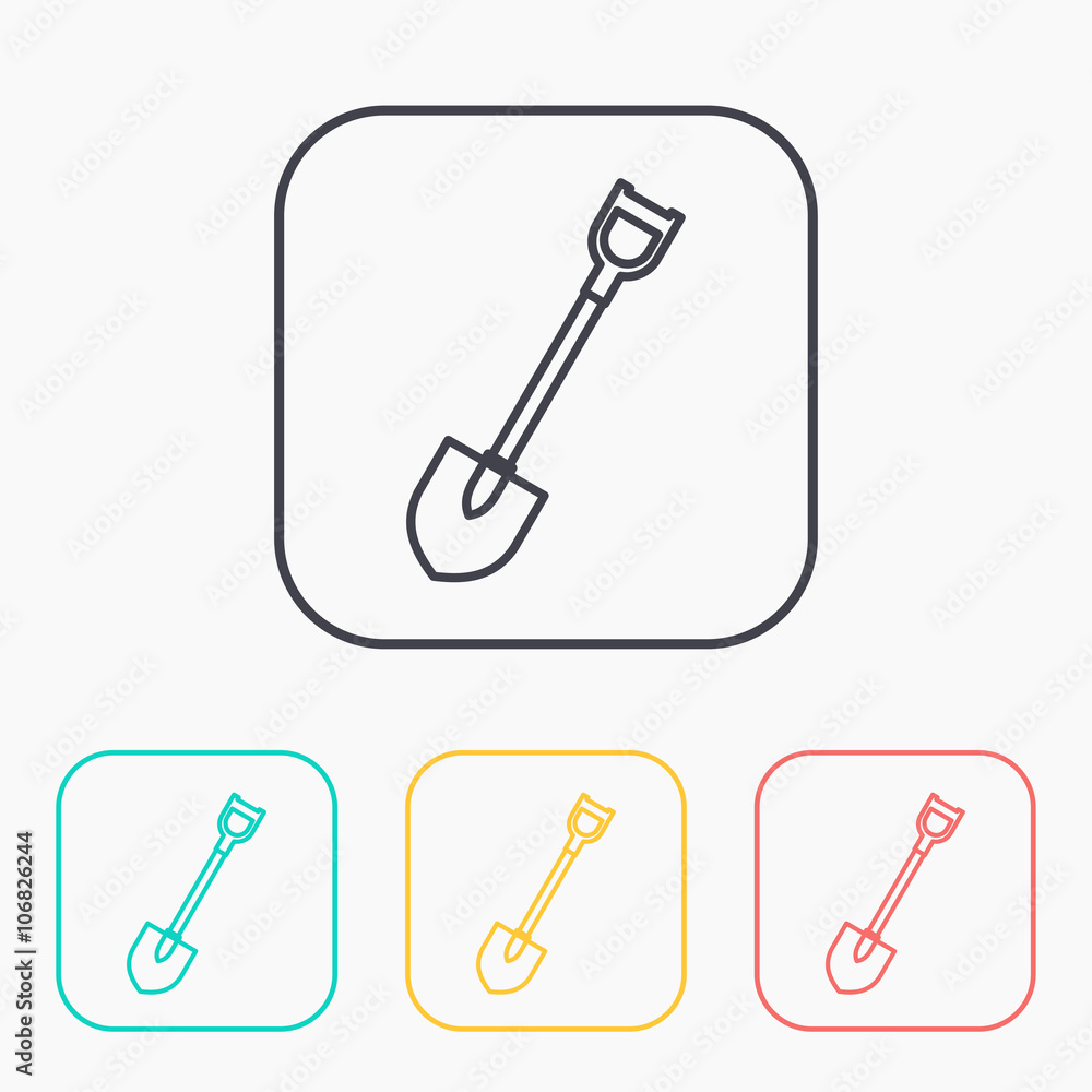 color icon set of spade color icon set of spade