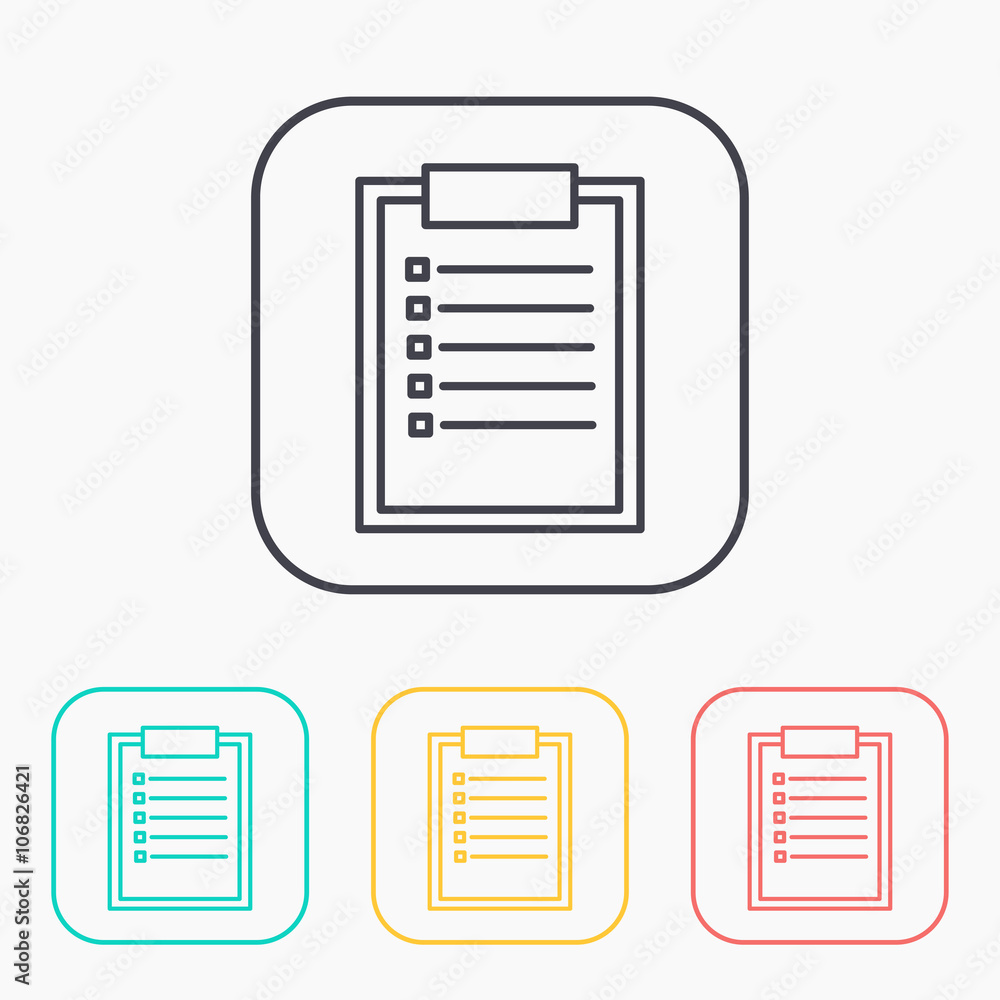 color icon set of clipboard color icon set of clipboard