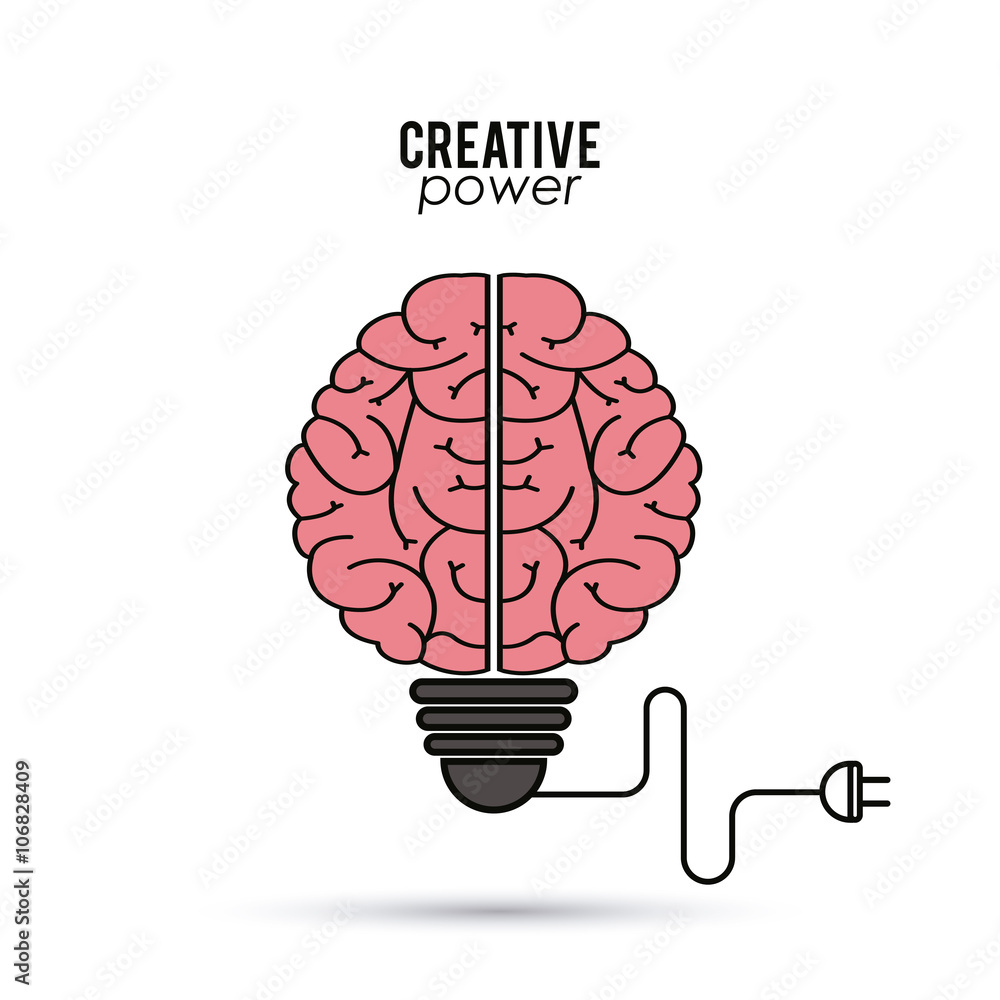 Creative mind and idea icon design, vector illustration Creative mind and idea icon design, vector illustration