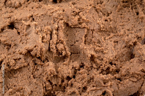 macro shot of chocolate ice cream