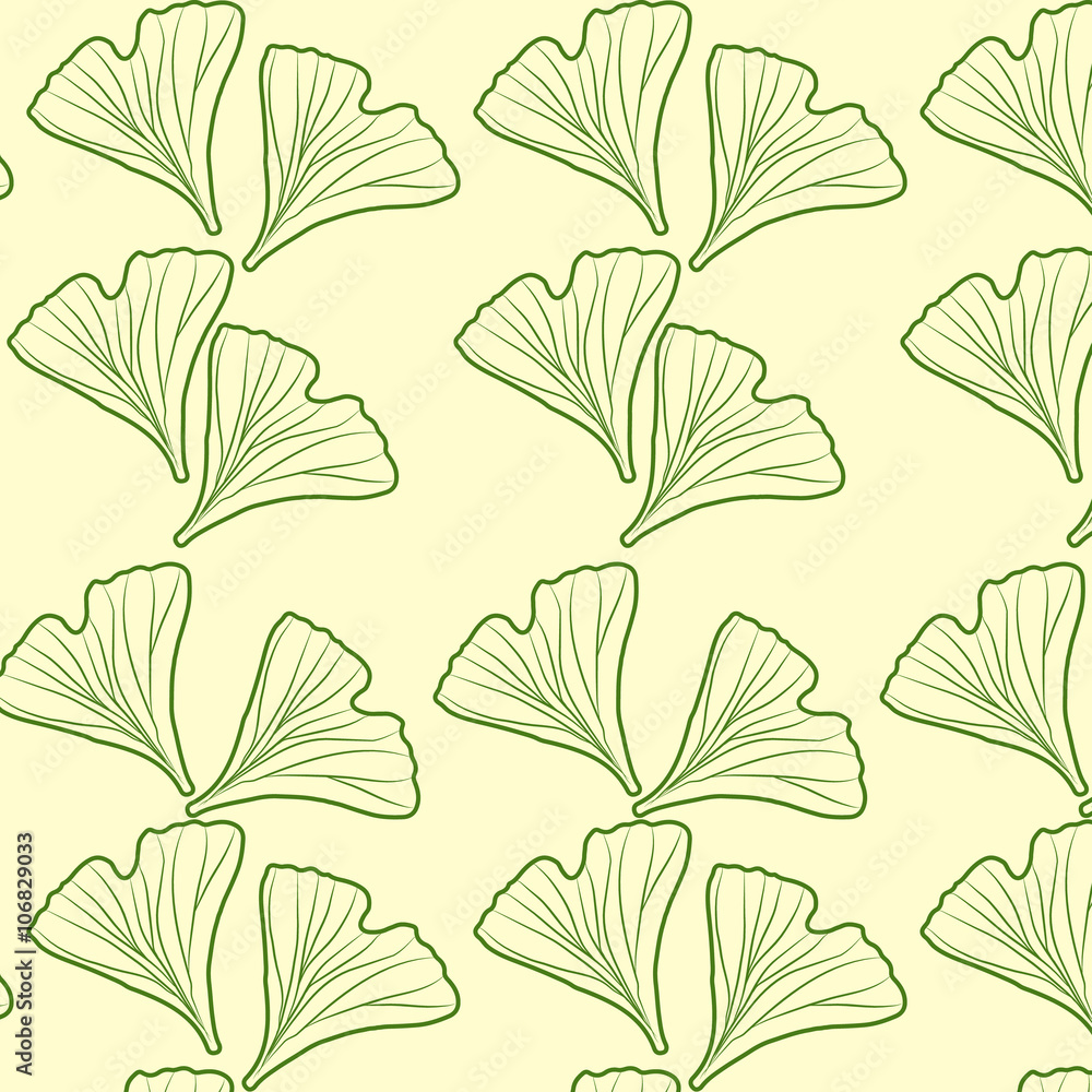 Ginkgo biloba pattern seamless Ginkgo biloba pattern seamless
