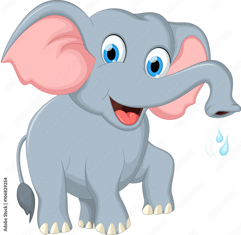 funny cartoon elephant posing funny cartoon elephant posing