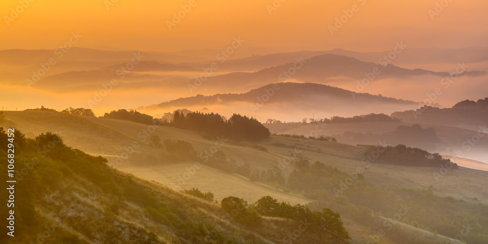 Rolling hill Landscape in Tuscany