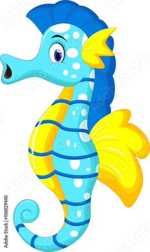 Cute seahorse cartoon