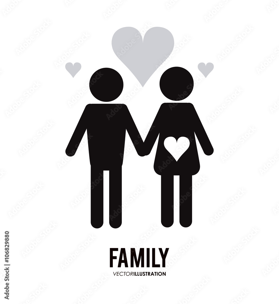 Family icon design, vector illustration Family icon design, vector illustration