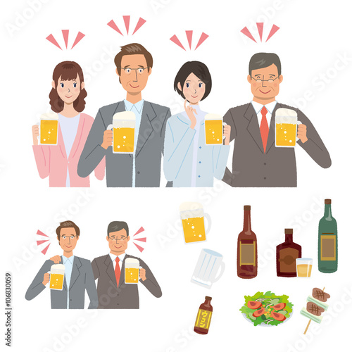 ビジネスマン　乾杯
