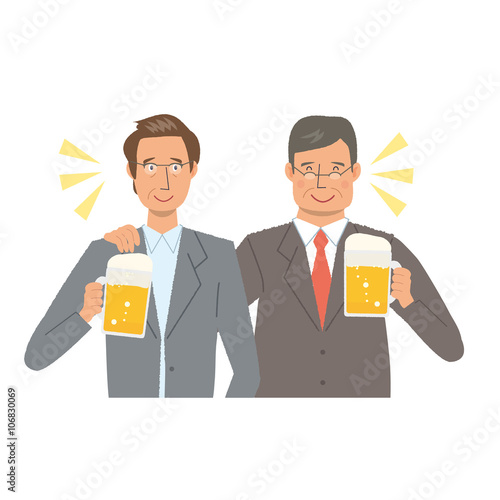 ビジネスマン　乾杯