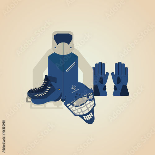hockey sport design, vector illustration