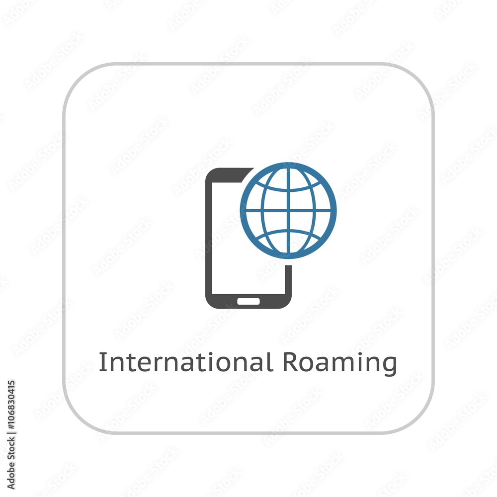 International Roaming Icon. Flat Design. International Roaming Icon. Flat Design.