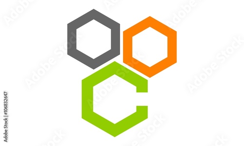 Hexagon Letter C