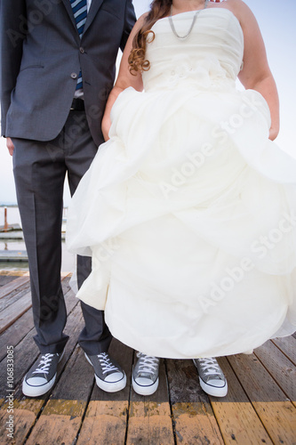 Bride and Groom Shoes © Joshua Rainey