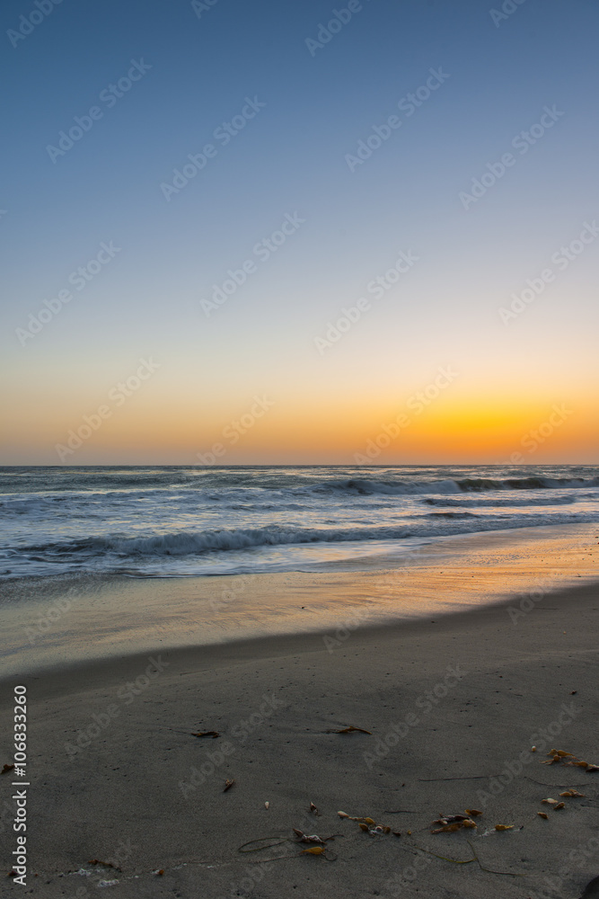 california vibrant sunset on the pacific ocean