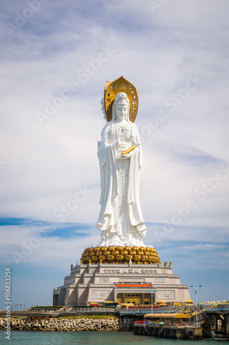 Canvas Print The Guan Yin of the South Sea of Sanya is a 108-metre statue of the bodhisattva Guan Yin, located near the Sanya City on Hainan Island, China
