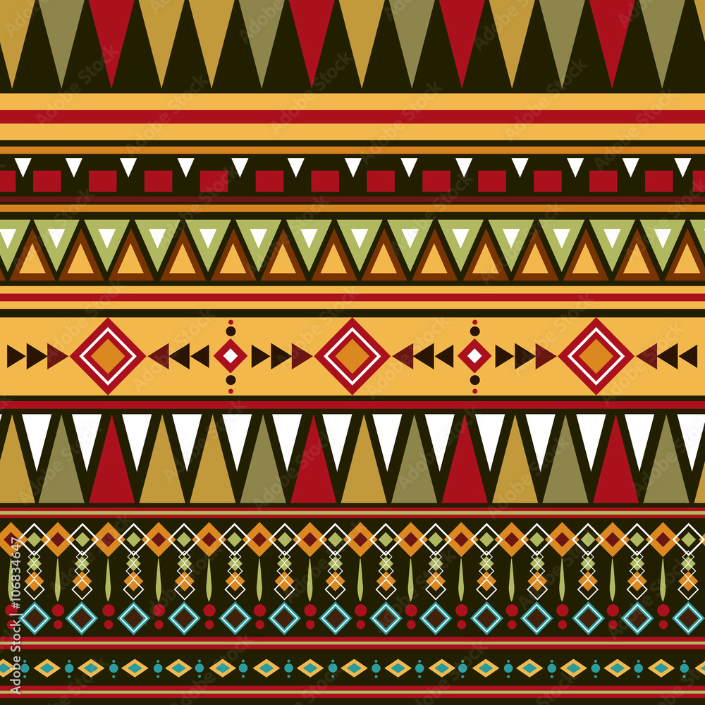 Colorful tribal geometric Aztec seamless pattern Colorful tribal geometric Aztec seamless pattern