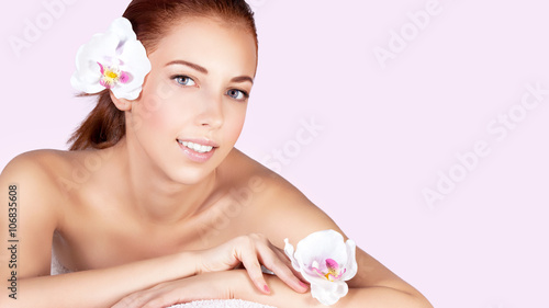 Girl enjoying day spa