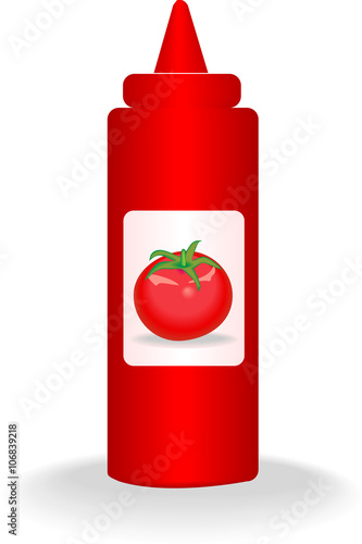digital image of ketchup bottle.