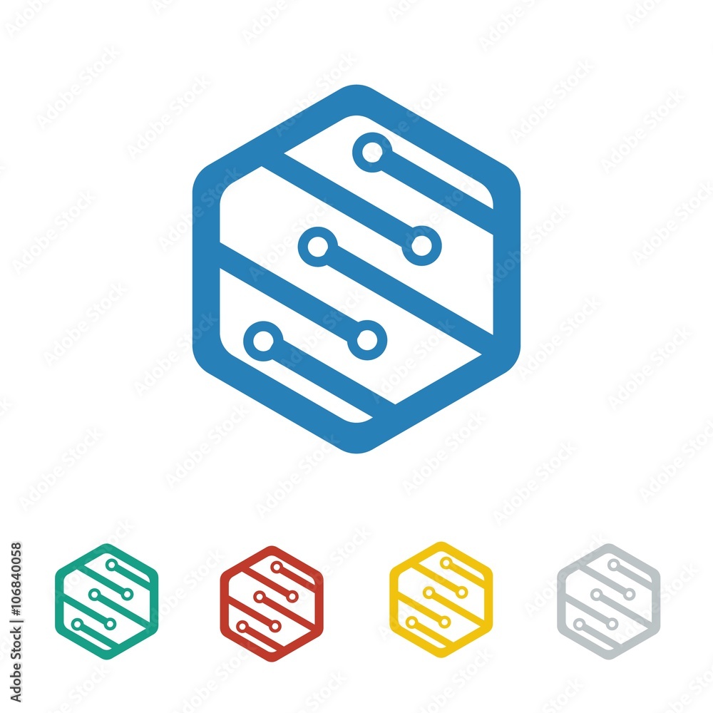 electronic logo icon Vector electronic logo icon Vector