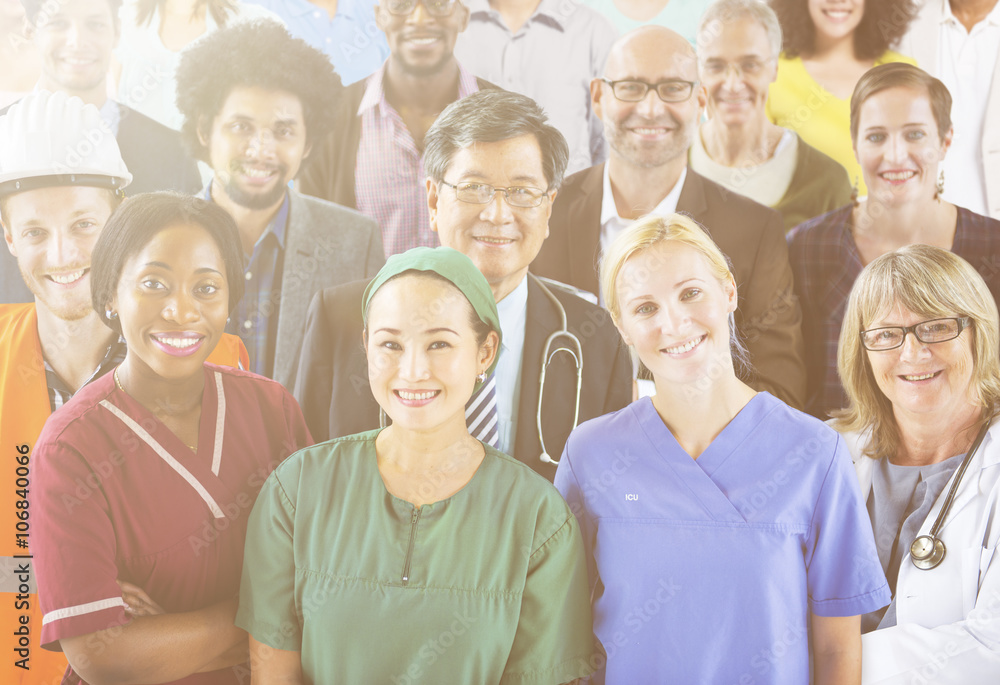 Group of Diverse People with Various Occupations Concept Group of Diverse People with Various Occupations Concept