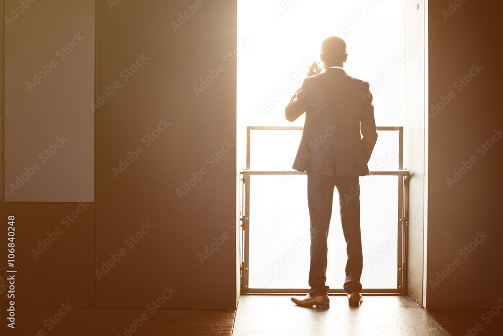 Fototapeta premium Businessman Communication Mobile Phone Connect Concept
