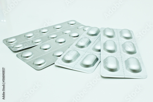 Drugs in Package Isolated on the White Background