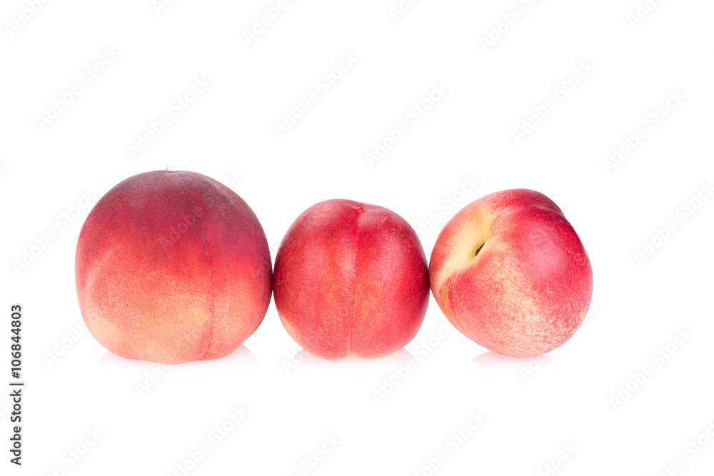 Red ripe apple on white background Red ripe apple on white background