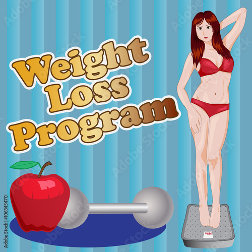 vector woman losing weight