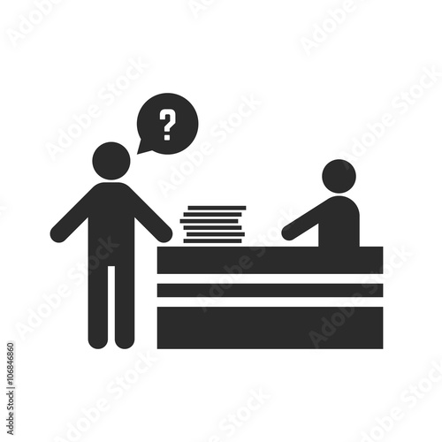 office worker asks for help