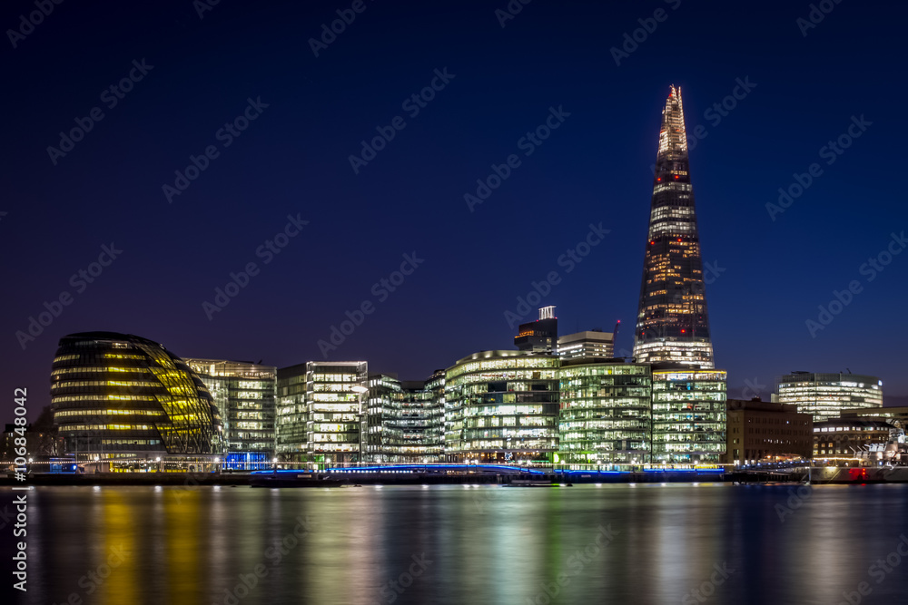 Skyline At Night London England