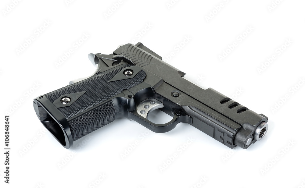 handgun, gun, weapon isolated on white handgun, gun, weapon isolated on white