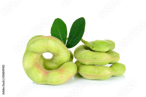 Manila tamarind fruit isolated on white background photo