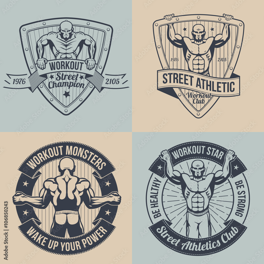Fototapeta premium Emblem street workout