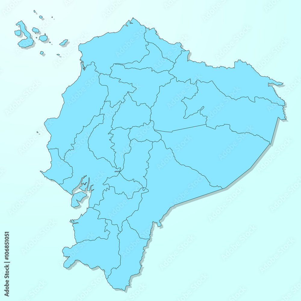Ecuador blue map on degraded background vector