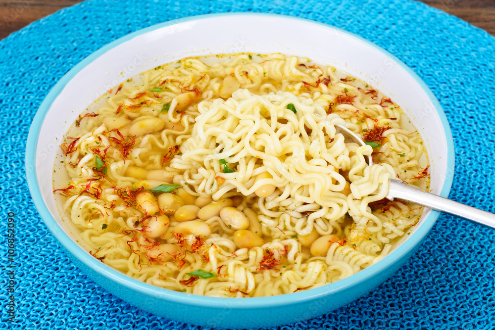 Tasty Bean Soup with Chinese Noodles Tasty Bean Soup with Chinese Noodles