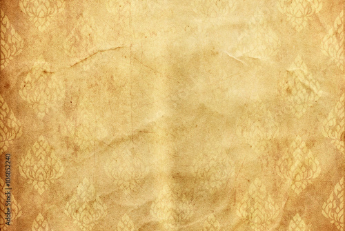 Thai tradition old paper for text and background