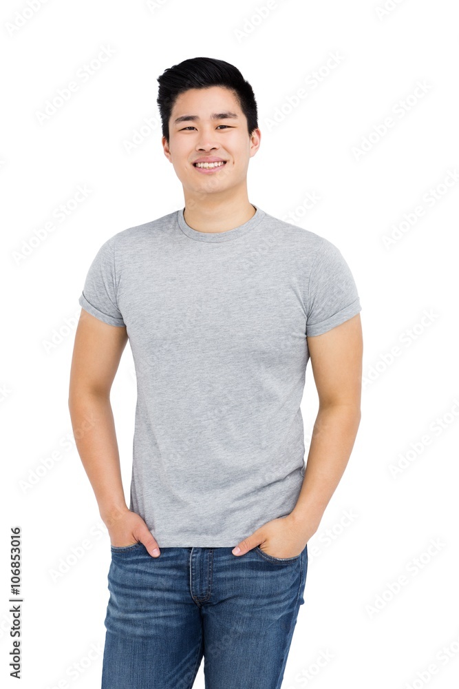 Happy man smiling at camera Happy man smiling at camera