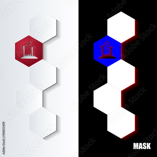 Hexagons_Red_Icon_Vertical #106853409