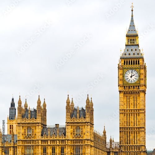england  aged city in london big ben and historical old construc photo