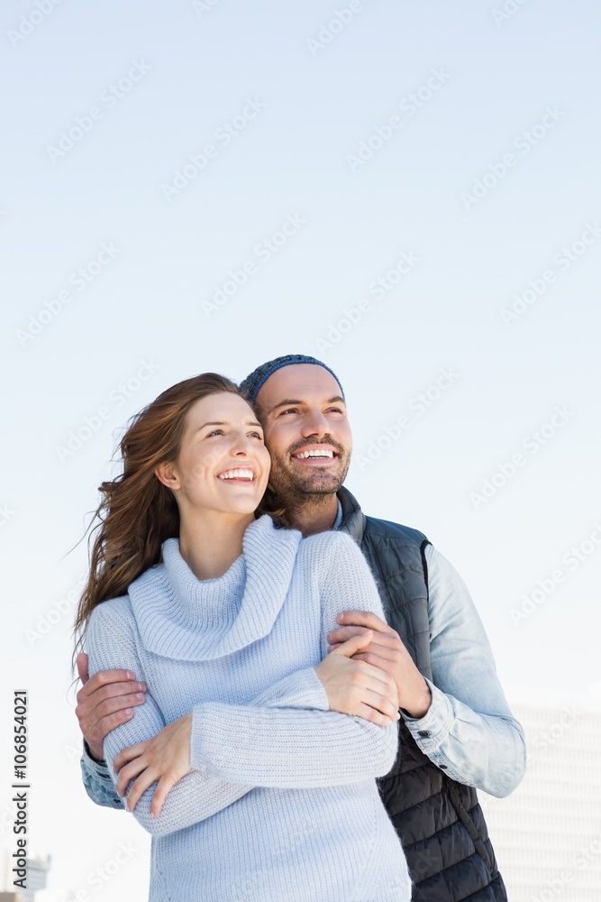Obraz premium Happy couple embracing each other
