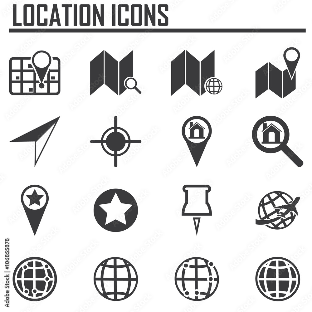 Map icons. GPS and Navigation. Vector illustration. Map icons. GPS and Navigation. Vector illustration.