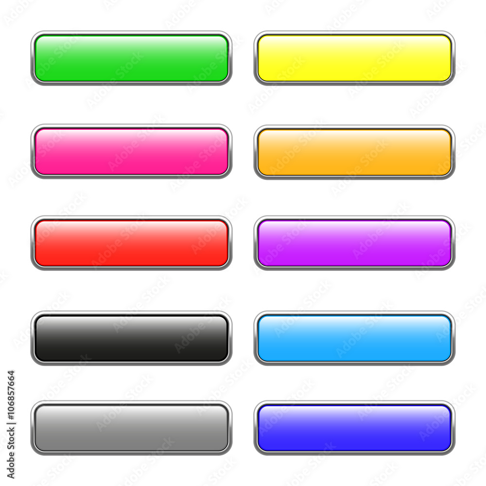 set of square web buttons set of square web buttons