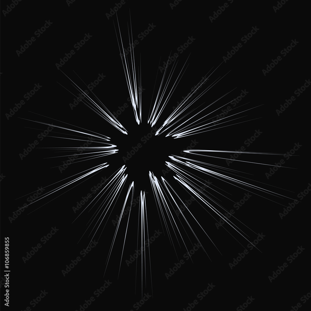 Fototapeta premium Explode Flash, Cartoon Explosion, Star Burst