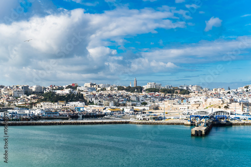 Ancient arabic city panorama view in Morocco Africa