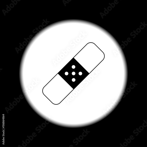 Plaster icon. Flat design style.