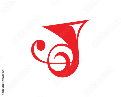 Modern Music Logo Symbol - Tuba