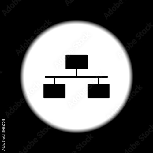 Local area network icon. Flat