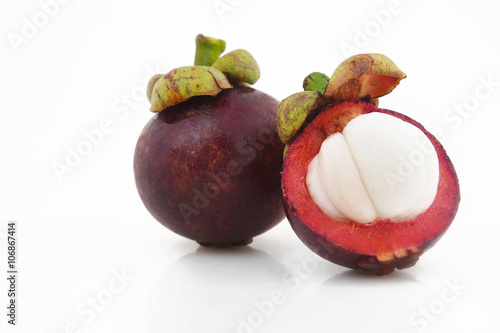 Studio shot of manggis, mangosteen fruit